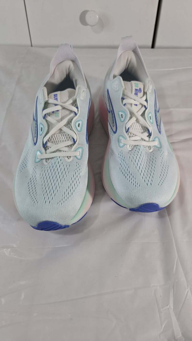 Brooks Glycerin 22 Women's Running Shoes White Limpet Shell Amparo Blue Wide (D)